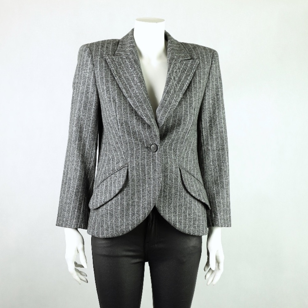 Beautiful Escada Grey Pinstripe Blazer